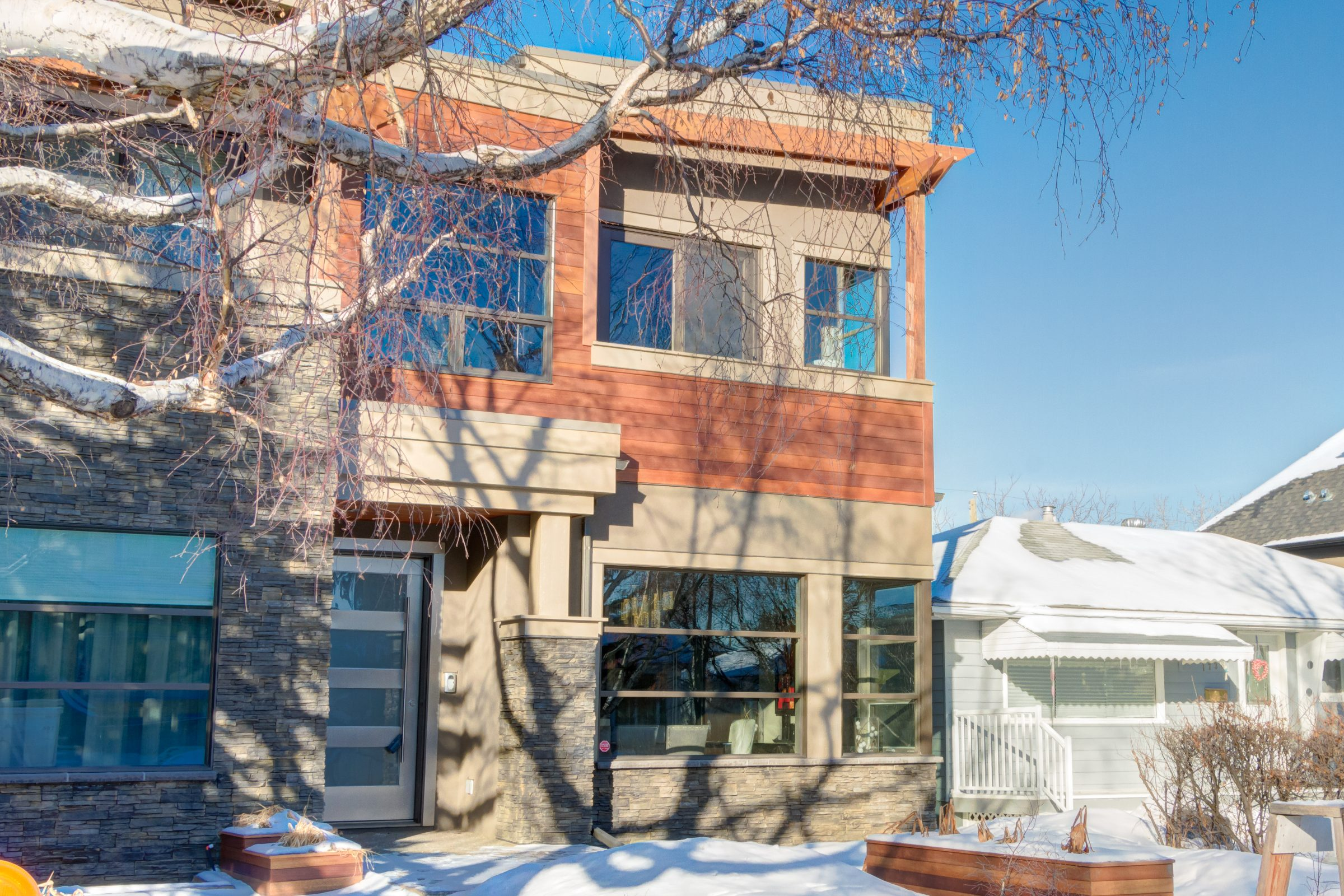 Custom infill home exterior